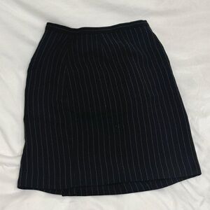 Black Pinstripe Women's Skirt